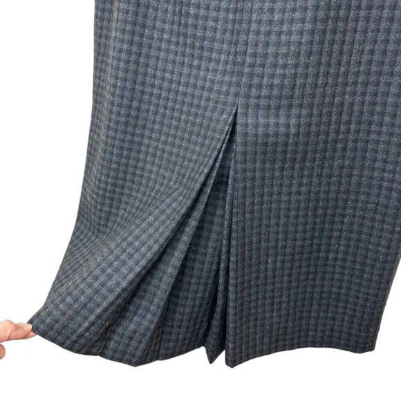 Derek Martin Vintage Gray Check Brushed Wool Pencil Skirt, 9 - Picture 3 of 7